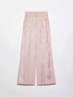 Fluid jacquard trousers - pink