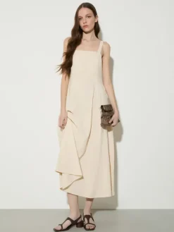 Fluid nylon princess dress - milk