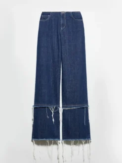 Frayed jeans Sami Miró &Co.llaboration - midnightblue