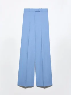 Gabardine straight trousers - avio