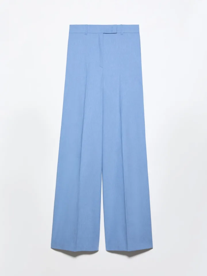 Gabardine straight trousers - avio