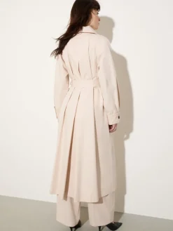 Gabardine trench coat - mother-of-pearl