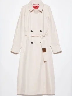 Gabardine trench coat - mother-of-pearl