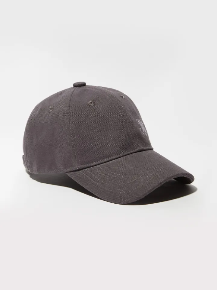 Hemp and cotton baseball cap - aubergine