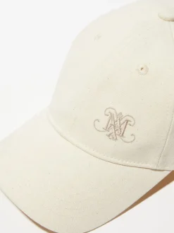 Hemp and cotton baseball cap - white