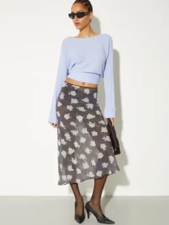 Horizontal rib-knit sweater - lavender