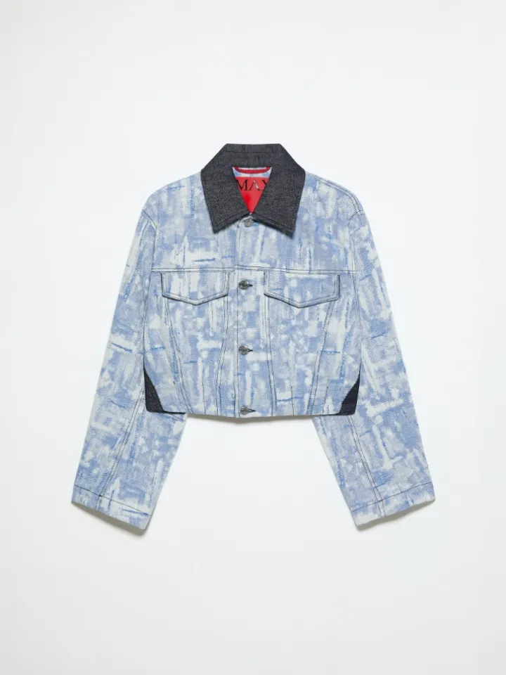 Jacquard fabric jacket - beige