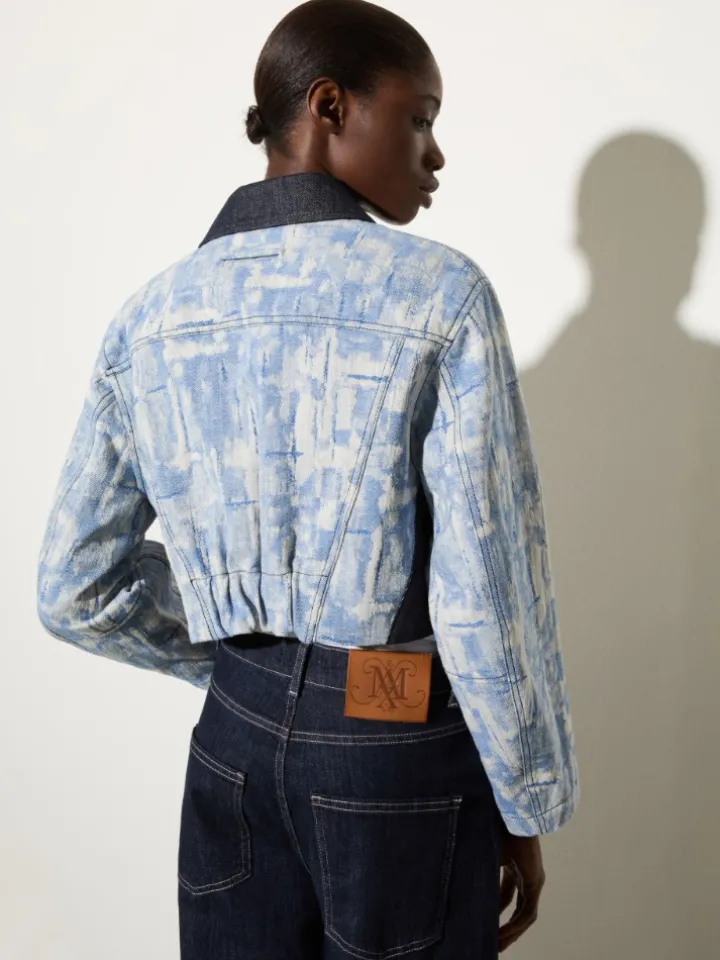 Jacquard fabric jacket - beige