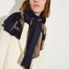 Jacquard stole - navy