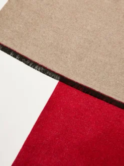 Jacquard stole - red