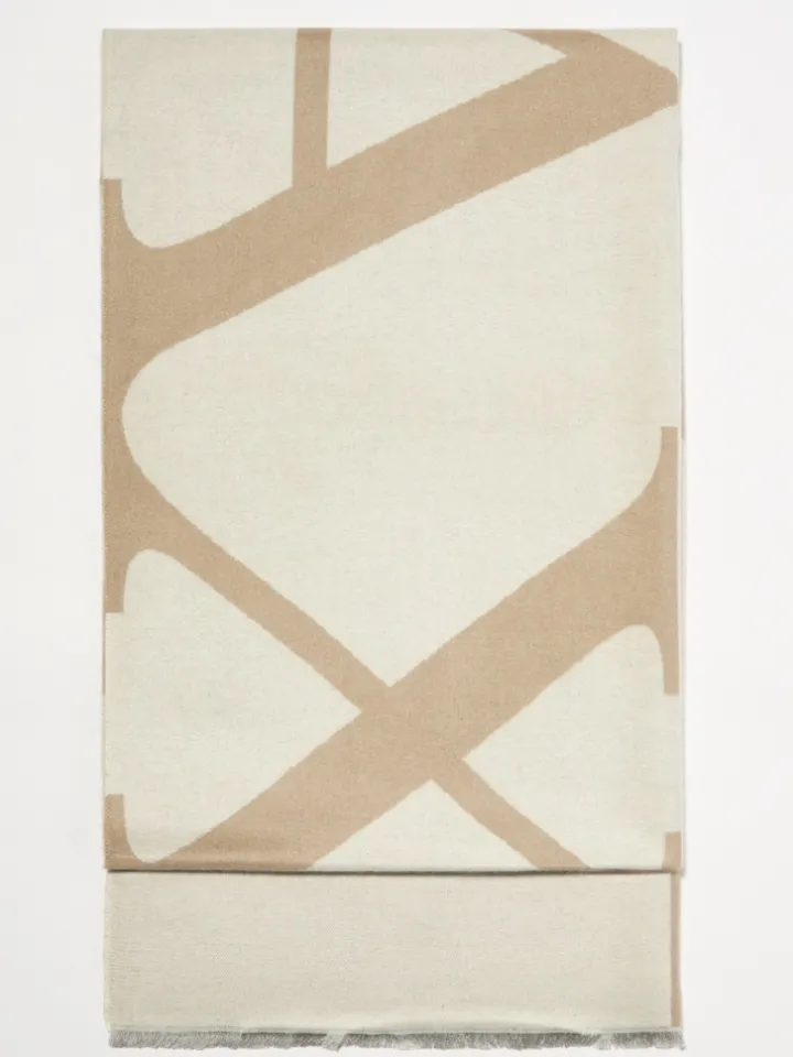 Jacquard stole - turtledove
