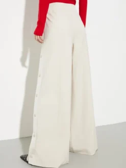 Jersey and satin joggers - mastic