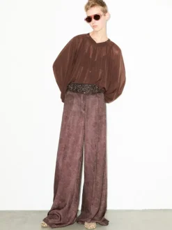 Jersey circle shirt - chocolate