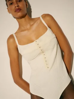 Knit bodysuit Sami Miró &Co.llaboration - white