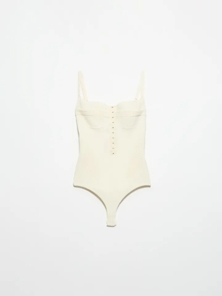 Knit bodysuit Sami Miró &Co.llaboration - white
