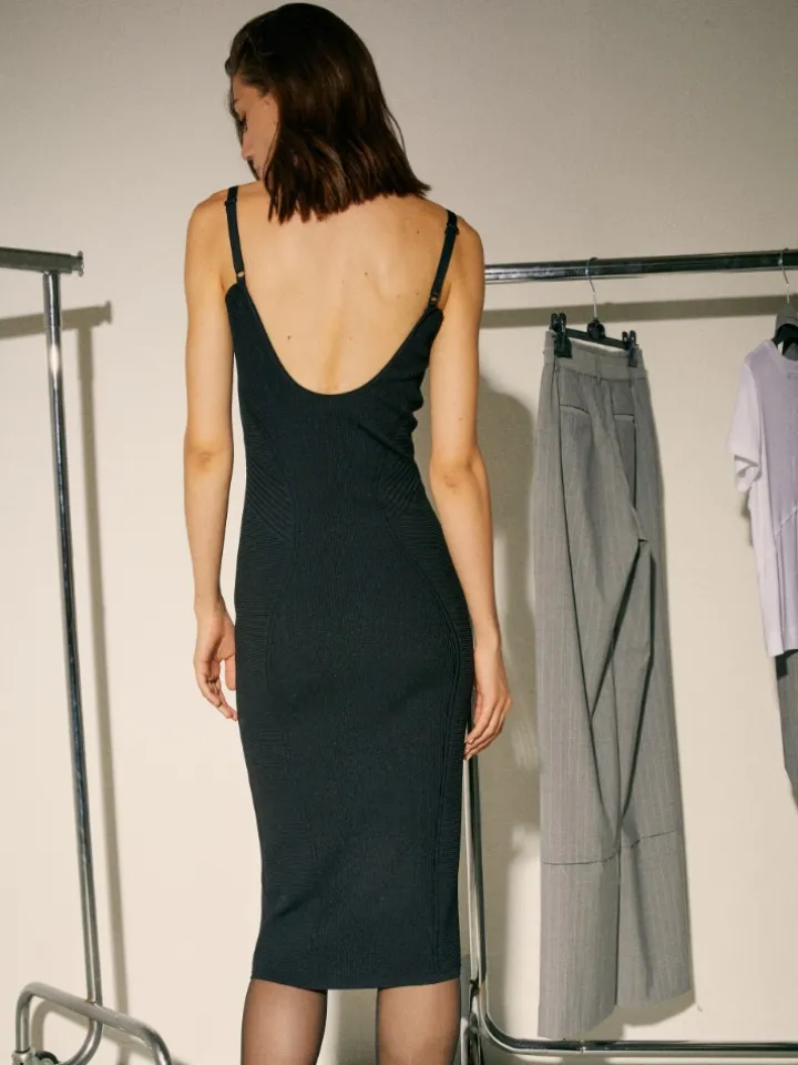 Knit dress Sami Miró &Co.llaboration - black