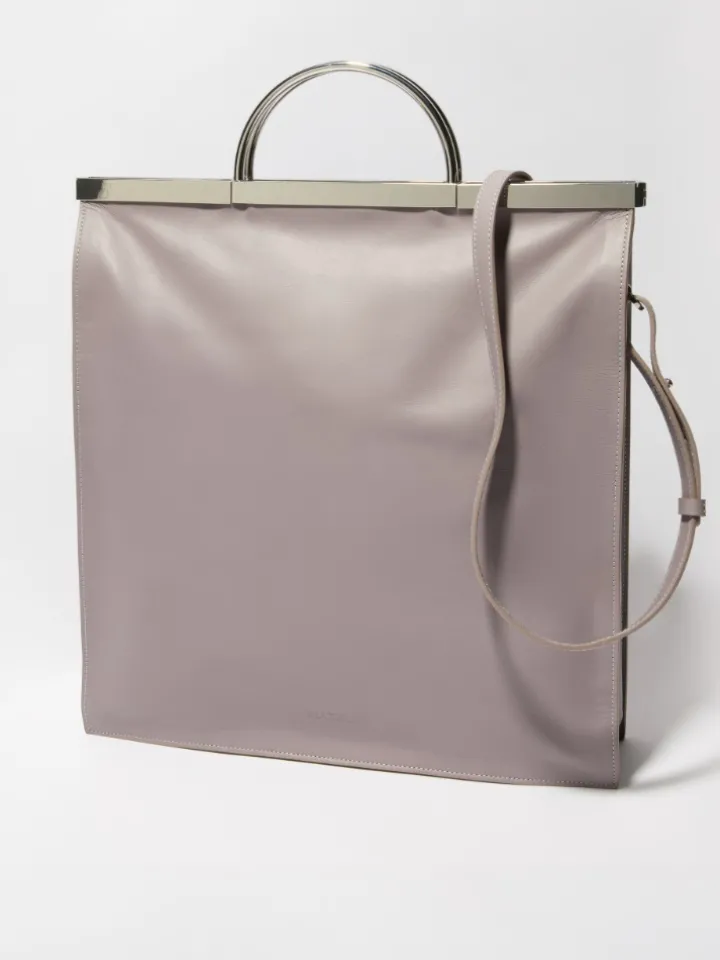 Leather bag - grey
