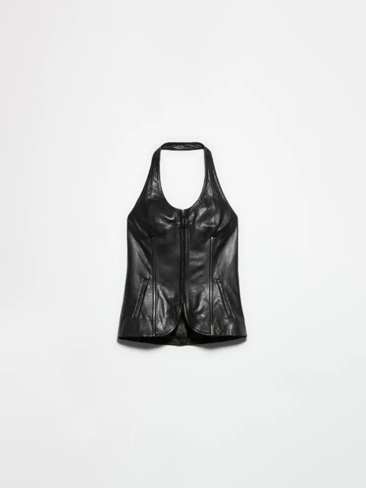 Leather corset Sami Miró &Co.llaboration - black