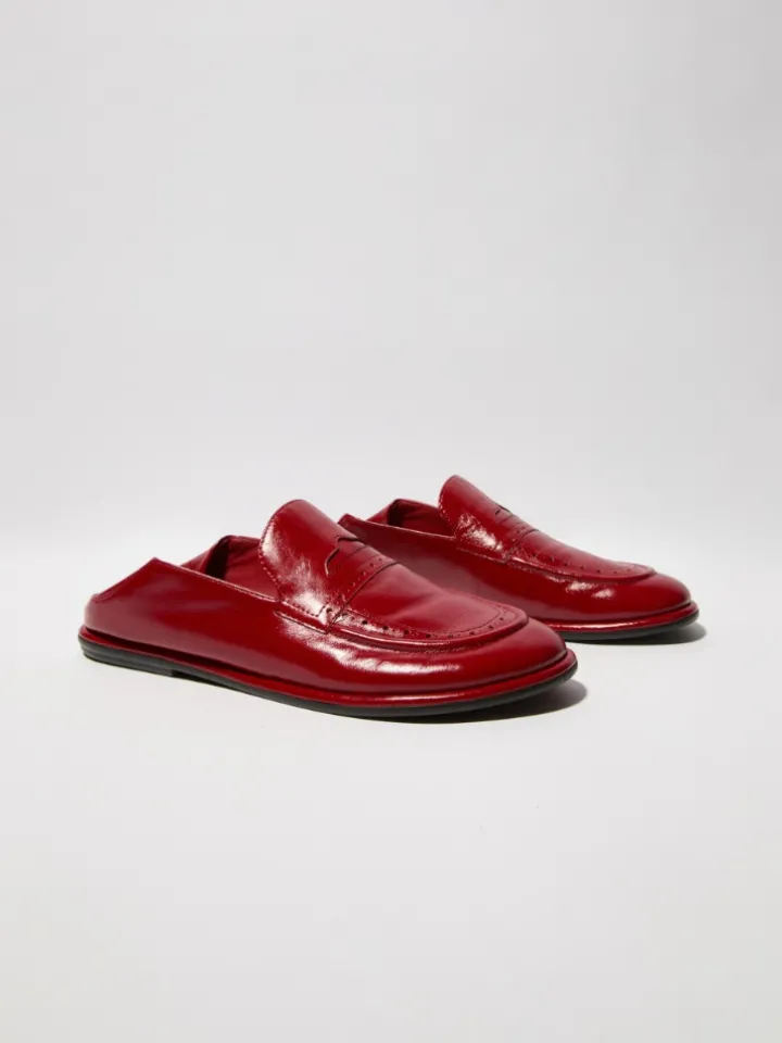 Leather loafers - red