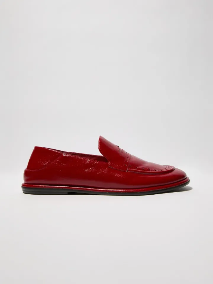 Leather loafers - red