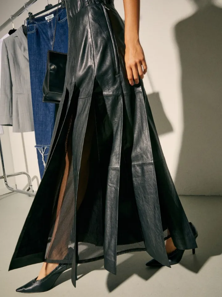 Leather skirt Sami Miró &Co.llaboration - black