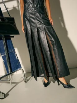 Leather skirt Sami Miró &Co.llaboration - black