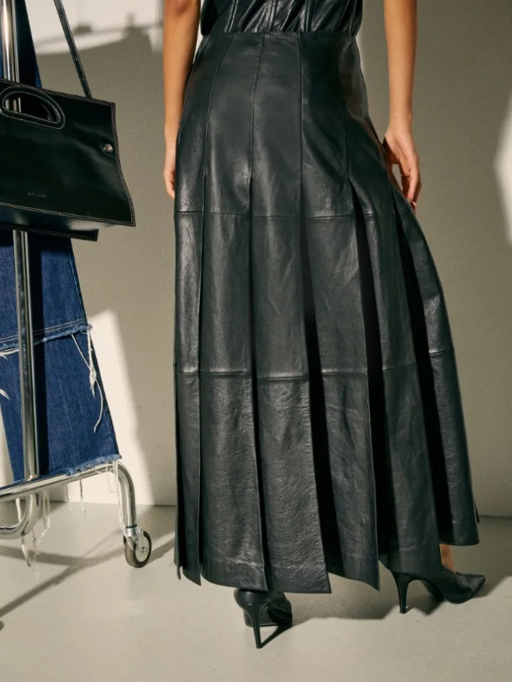 Leather skirt Sami Miró &Co.llaboration - black