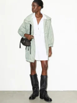 Lightweight nylon parka - jade