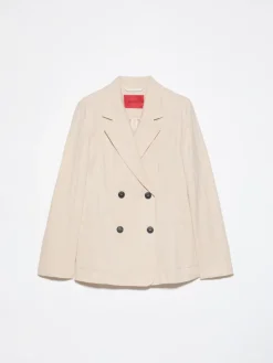 Linen and cotton-blend blazer - rope