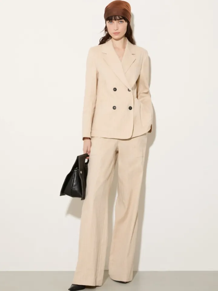 Linen and cotton trousers - rope