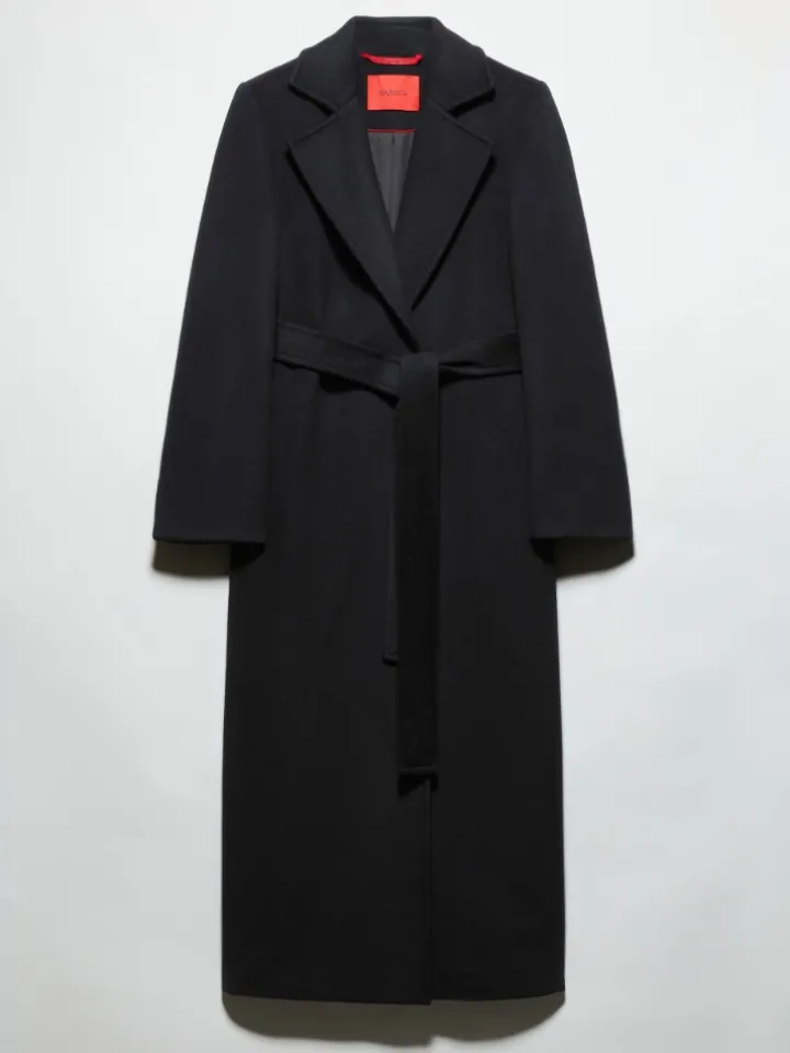 Longrun coat in drap - black
