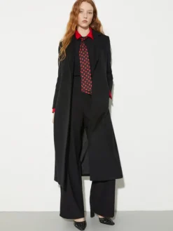 Longrun coat in drap - black