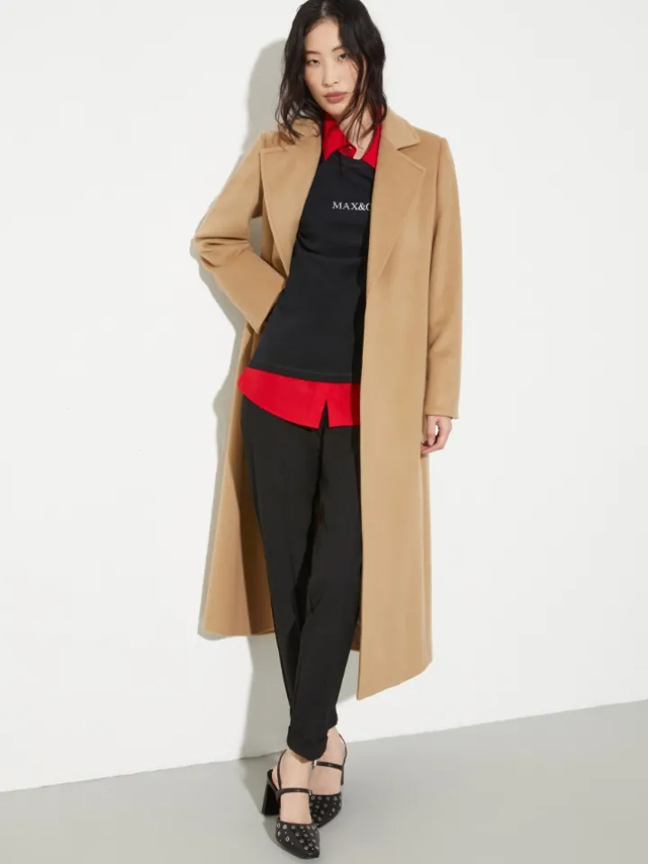 Longrun coat in drap - camel