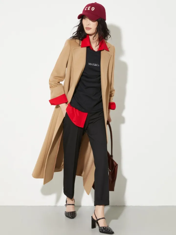 Longrun coat in drap - camel
