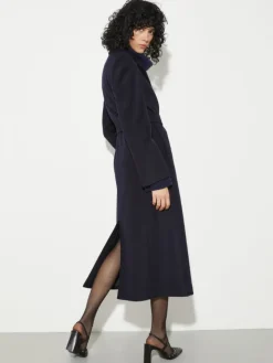 Longrun coat in drap - navy