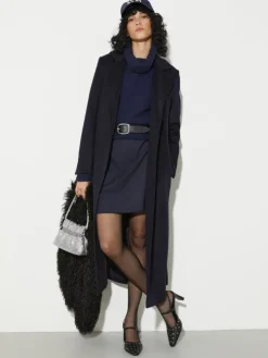 Longrun coat in drap - navy