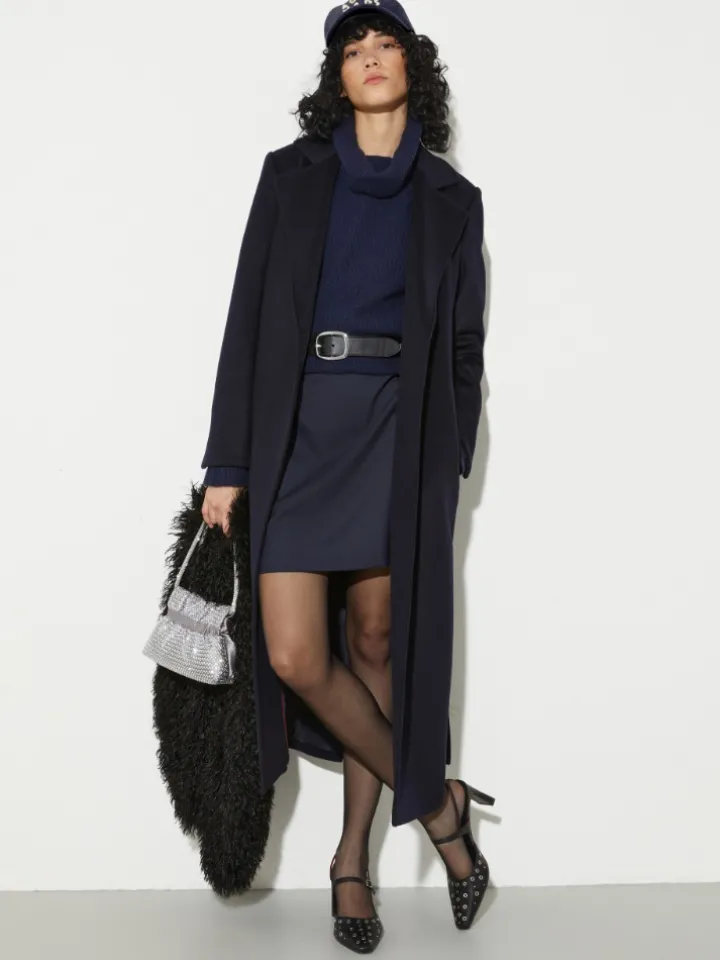 Longrun coat in drap - navy