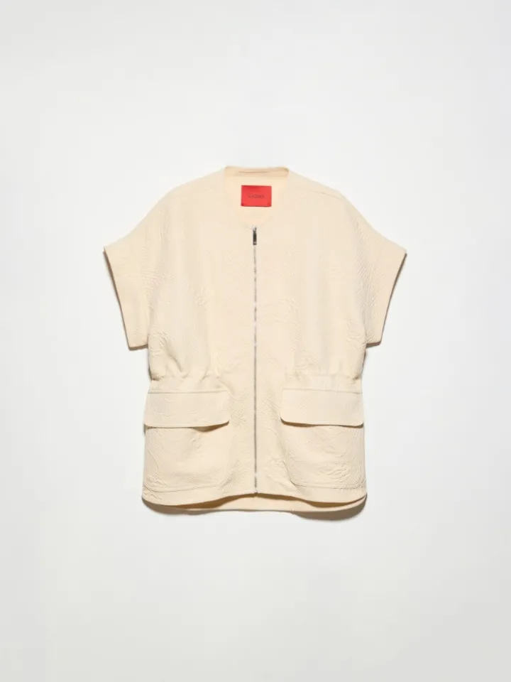 Matelassé fabric jacket - milk
