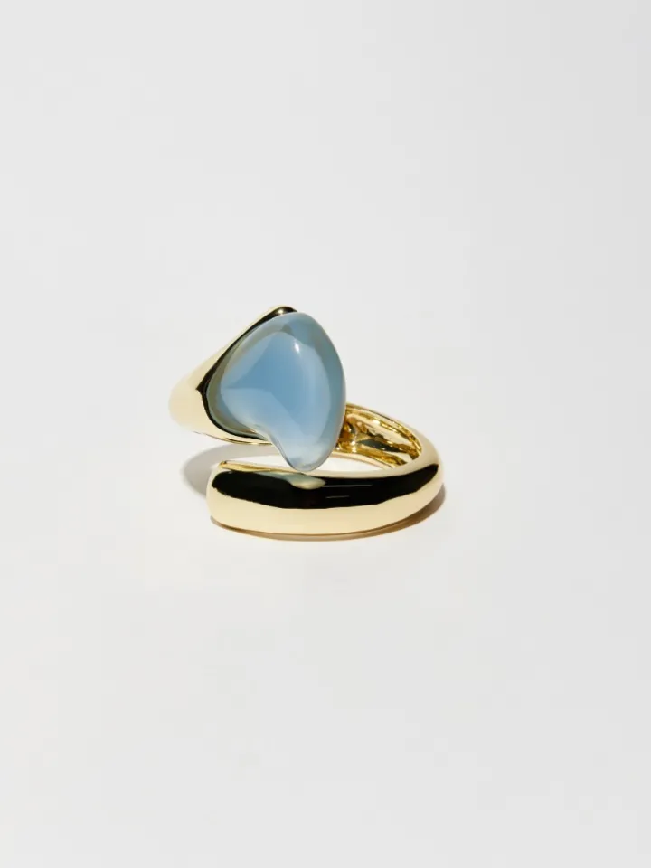 Metal and resin bracelet - sky-blue