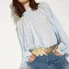 Mirrored metal belt - gold