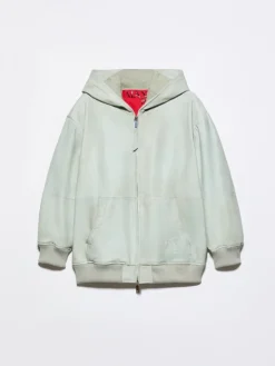Nappa leather hoodie - mint