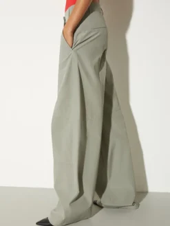 Oversized barrel-leg trousers - sage