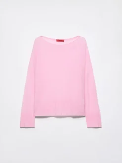 Oversized cashmere-blend jumper - pink