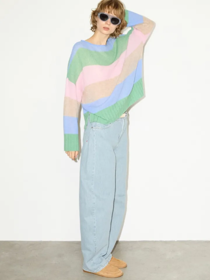 Oversized cashmere-blend jumper - green