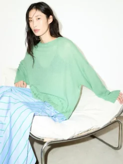 Oversized cashmere-blend jumper - green