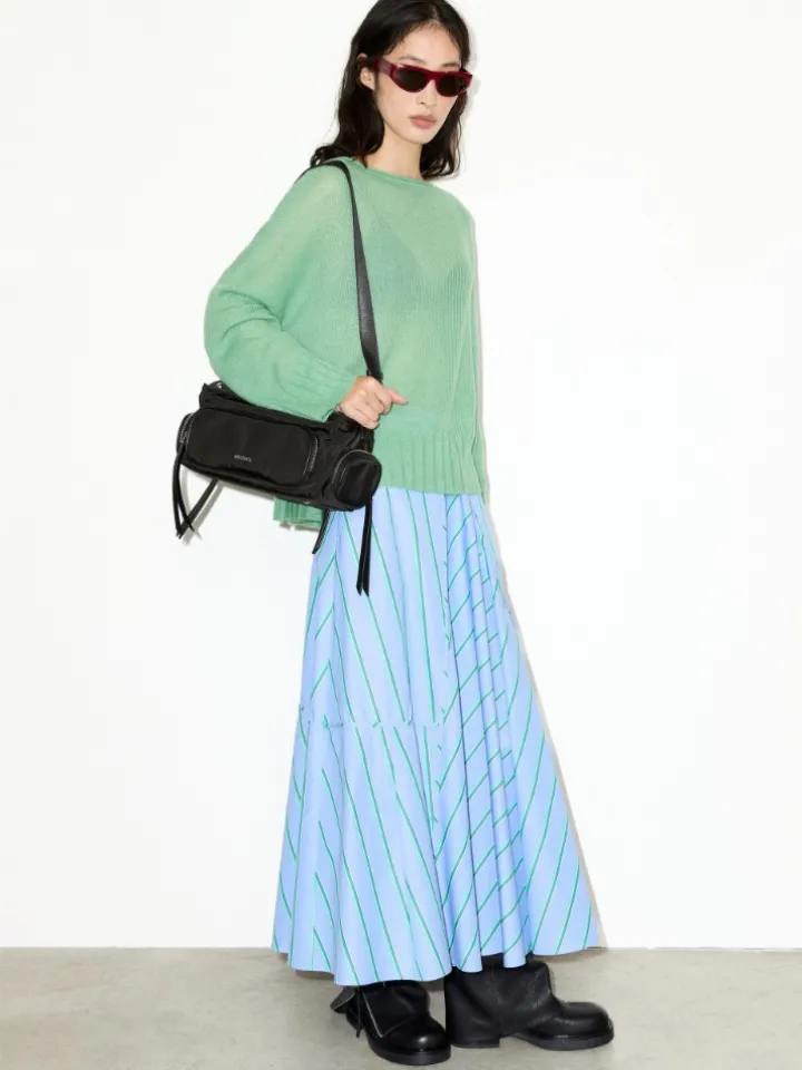 Oversized cashmere-blend jumper - green