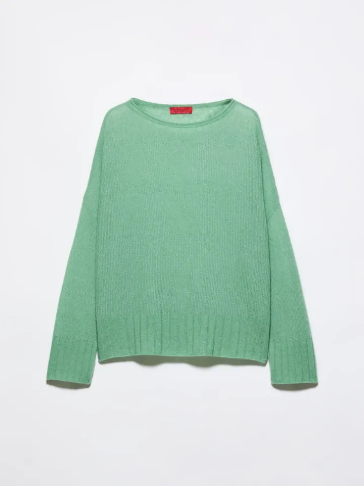 Oversized cashmere-blend jumper - green