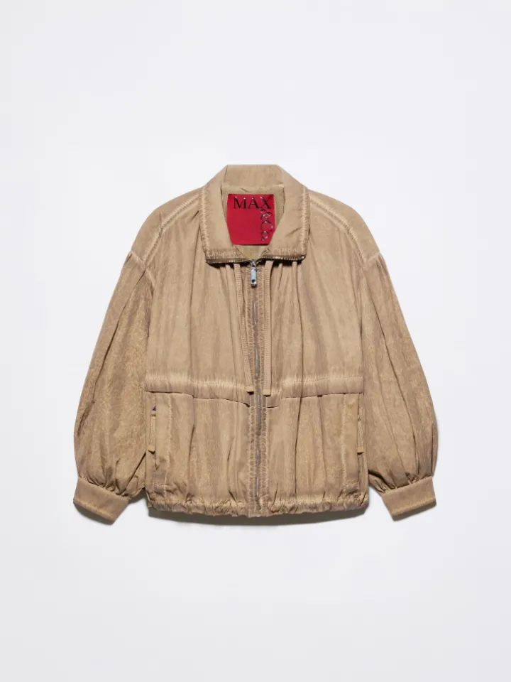 Oversized nylon bomber jacket - buck