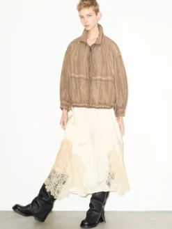 Oversized nylon bomber jacket - buck