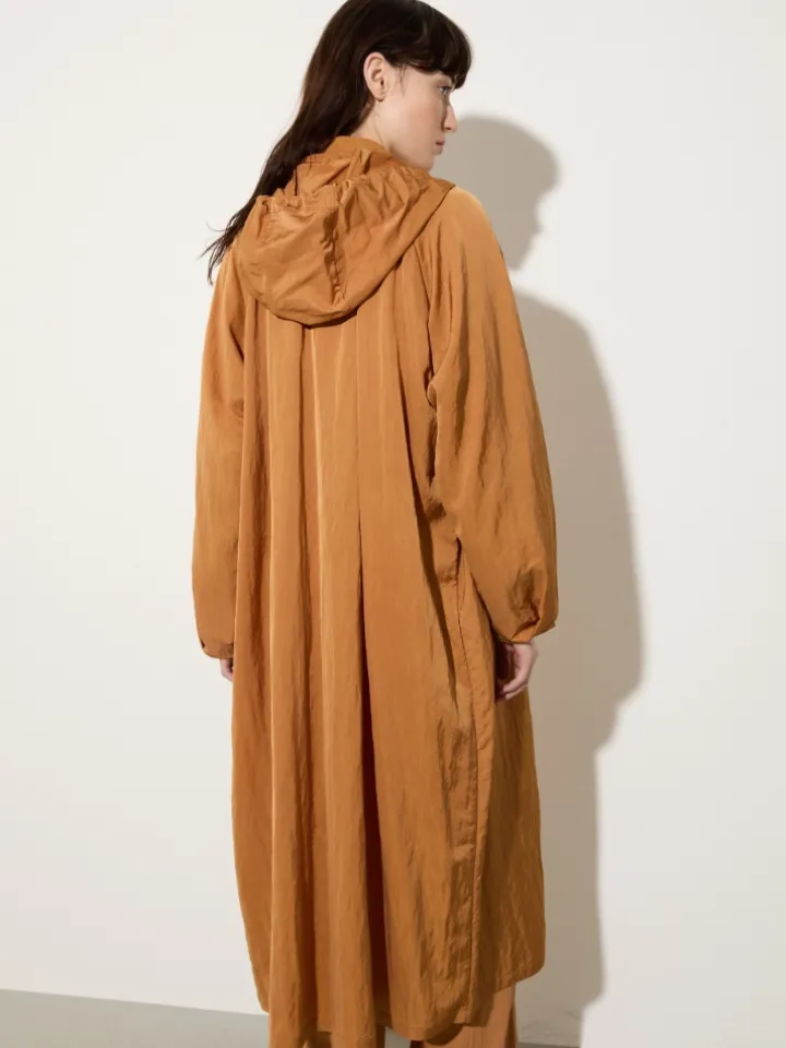 Oversized parachute parka - terra cotta